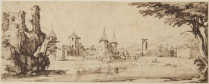 Vista do castelo de Jacques Callot