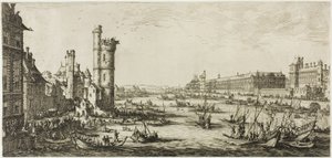 Vista do Louvre de Jacques Callot
