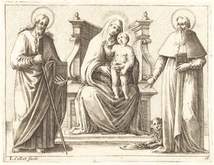 Virgem e Menino com Santos Tiago e Jerônimo de Jacques Callot