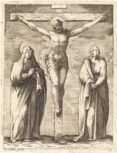 Virgem e São João ao pé da cruz de Jacques Callot