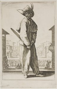Zanni, de Três Comediantes Italianos de Jacques Callot