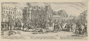 Destruição de um mosteiro, prancha 6 da série «Misérias da guerra» de Jacques Callot