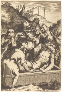 O sepultamento de Jacques Callot after Ventura Salimbeni