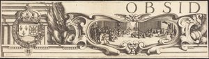 O Cerco de La Rochelle [placa 1 de 16; conjunto compreende 1952.8.97-112] de Jacques Callot and Abraham Bosse