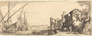 O pequeno porto de Jacques Callot or Follower of Jacques Callot