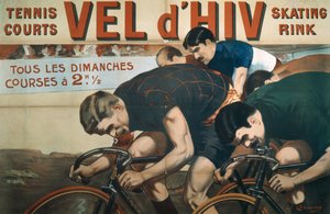 Corridas todos os domingos, cartaz publicitário do Vel dHiv (velódromo), 1910