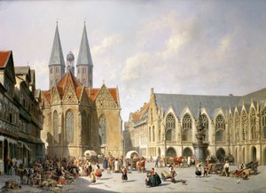 Praça do mercado da cidade velha, Brunswick, 1890