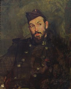 Felix Cacan em uniforme, 1915 de Jacques Emile Blanche