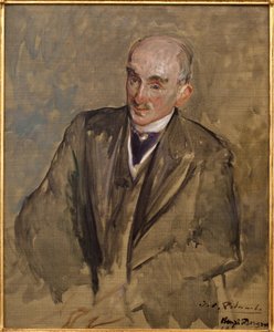 Estudo para o retrato de Henri Bergson (1859-1941). Pintura de Jacques Emile (Jacques-Emile) Blanche (1861-1942), óleo sobre tela de Jacques Emile Blanche