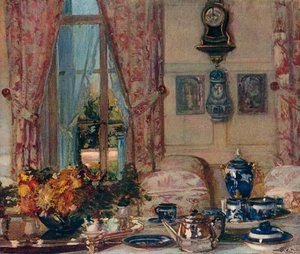 A sala de jantar em Offranville, c1909