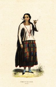 Chamorro mulher da ilha de Guam, Ilhas Marianas, Micronésia