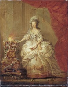 Retrato de uma senhora, vestida como uma virgem vestal, que se diz ser Maria Antonieta