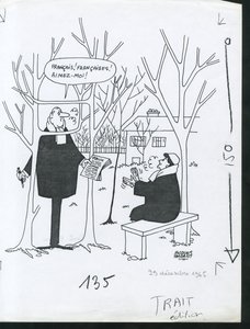 Paris-Presse, satírico em B  W de Jacques Faizant