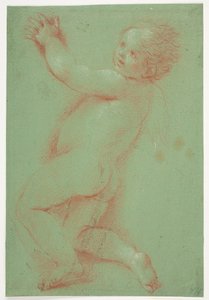 Erot meio ajoelhado? anjo? de Jacques Francois Joseph Saly