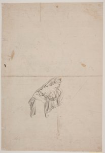 Estudo para figura feminina enlutada de Jacques Francois Joseph Saly
