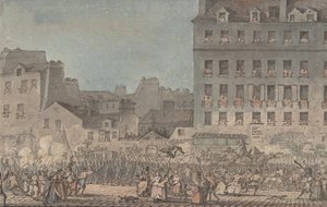 Luís XVI Entrando em Paris, 6 de outubro de 1789, 1789. de Jacques Francois Joseph Swebach