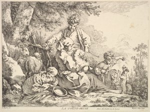 Gaitas de foles, meados do século XVIII. de Jacques Gabriel Huquier