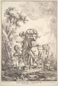 As Crianças Viajantes, meados do século XVIII. de Jacques Gabriel Huquier