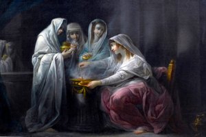 Les Vestales: detalhe. Século XIX (óleo sobre tela)