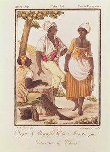 Homem e mulher negro da Martinica Dançando 