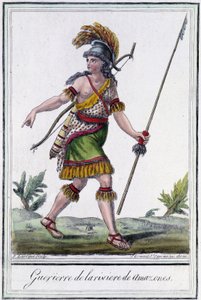 Guerreiro do Rio Amazonas - in "Encyclopedia of Voyages" de Grasset St Sauveur, ed. 1796 de Jacques Grasset de Saint Sauveur
