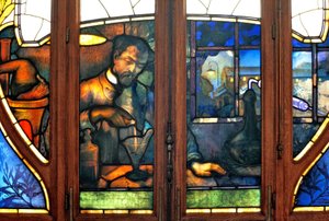 Nancy (departamento 54), Art Nouveau, Câmara de Comércio e Indústria, Janelas de vidro manchado por Jacques Gruber (1870-1936)