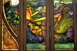 Nancy (departamento 54), Art Nouveau, Câmara de Comércio e Bolsa de Valores, Stained glass de Jacques Gruber (1870-1936)