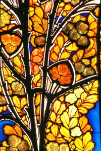 Nancy (departamento 54), Art Nouveau, Hotel Bergeret, Stained glass de Jacques Gruber (1870-1936) "rosas e gaivotas".