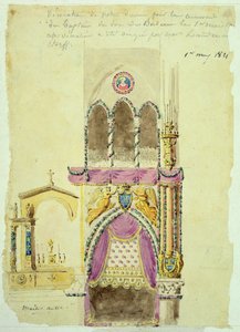 Projeto de Decoração de Notre Dame para o Batismo do Duc de Bordeaux