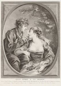 Elle mord à la grappe (ela morre pela uva). 1768 de Jacques Jean Pasquier