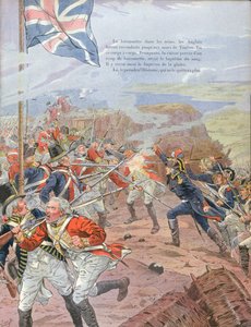 Napoleão (1769-1821) no cerco de Toulon, 17 de dezembro de 1793, ilustração de "Bonaparte" por G. Montorgueil, 1910