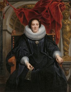 Retratos de Rogier Le Witer e sua esposa, Catharina Behaghel Retrato de Catharina Behaghel, esposa de Rogier Le Witer de Jacques Jordaens