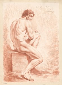 Nu masculino sentado, visto de costas (1º prémio 1783)