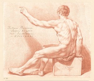 Nu masculino sentado, visto por trás (3º prémio 1781)