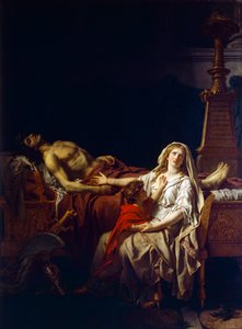 Andromache luto pelo corpo de Hector, de Jacques-Louis David (1748-1825) de Jacques Louis (studio of) David