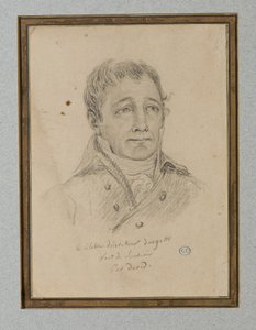 Retrato de Ignace-Eugène-Marie Degotti, c.1815-25 (giz sobre papel pardo claro) de Jacques Louis (workshop of) David