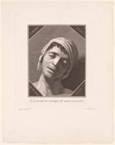 Marat, como ele era no momento da sua morte de Jacques Louis Copia