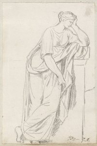 Uma musa do sarcófago das musas de Jacques Louis David