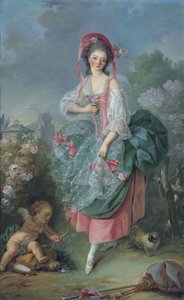 Bailarina Marie-Madeleine Guimard 1743-1816 como Terpsichore de Jacques Louis David