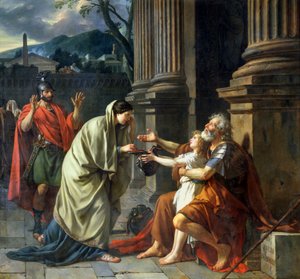 Belisário pedindo esmola, 1781 de Jacques Louis David
