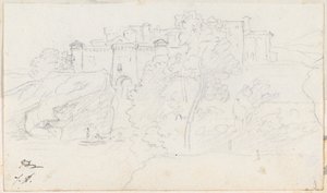Castelo em uma colina de Jacques Louis David