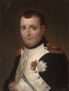 Detalhe de Napoleão em seu escritório no Palácio das Tulherias de Jacques Louis David