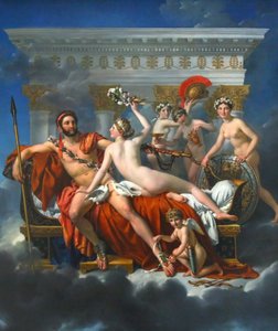 Francês: Mars désarmé par Vénus Mars disarmed by Venus de Jacques Louis David