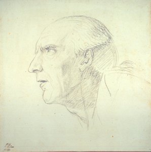 Cabeça de um velho em perfil de Jacques Louis David