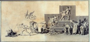 Le triumphe du peuple francais Drawing a la mine de lead by Jacques Louis David (1748-1825) 1793 Paris, Musee Carnavalet de Jacques Louis David