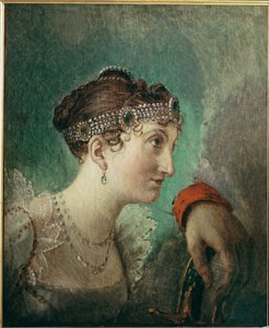 Mme. Alexandre de la Rochefoucauld ... (esboço a óleo) de Jacques Louis David