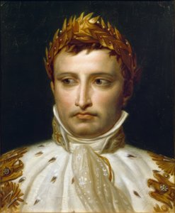 Napoleão I em trajes de coroação de Jacques Louis David