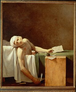 Paul Marat no seu banho (pintura sobre tela) de Jacques Louis David