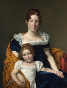 Retrato da Condessa Vilain XIIII com a filha. 1816 de Jacques Louis David
