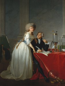 Retrato do químico francês Antoine Laurent Lavoisier com a esposa de Jacques Louis David
